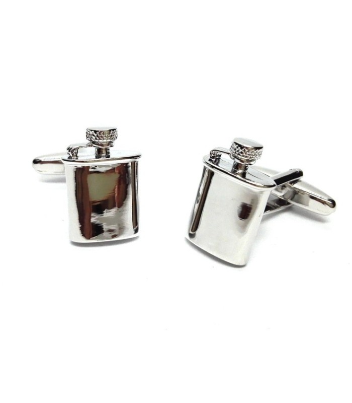 Gemelos de camisa petaca hip flask cufflinks