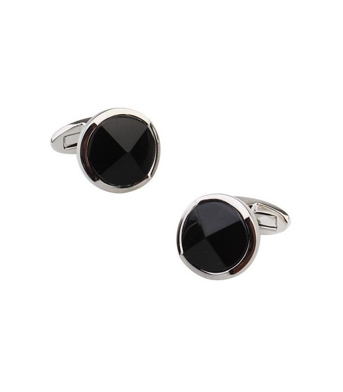 Gemelos de Camisa Piramidal Brigth Black 16mm