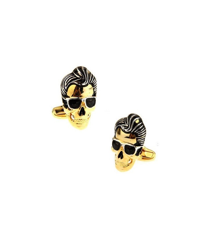 Gemelos de camisa Rock   Roll Skull