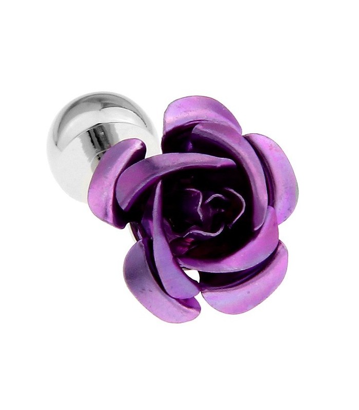 Gemelos de Camisa Rosa Violeta 3D