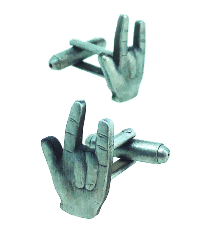 Gemelos de Camisa Saludo Heavy Metal