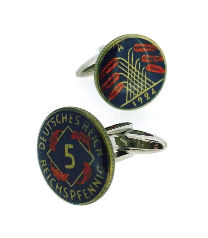 Gemelos Moneda Rentenpfenning Alemania Republica de Weimar 1924