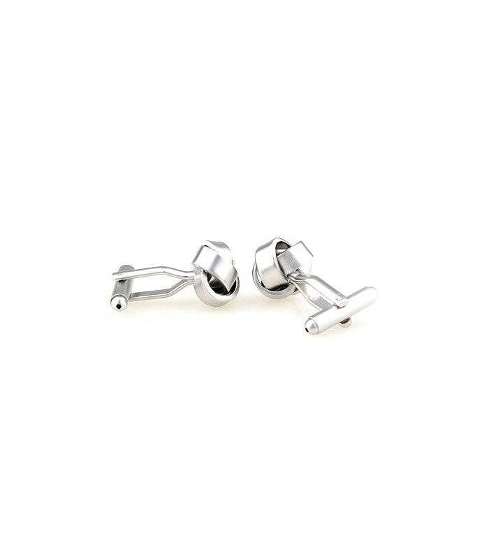 Gemelos Nudo Acero Single Plated