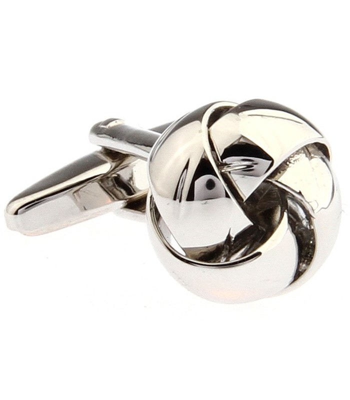 Gemelos Nudo Borla Acero Single