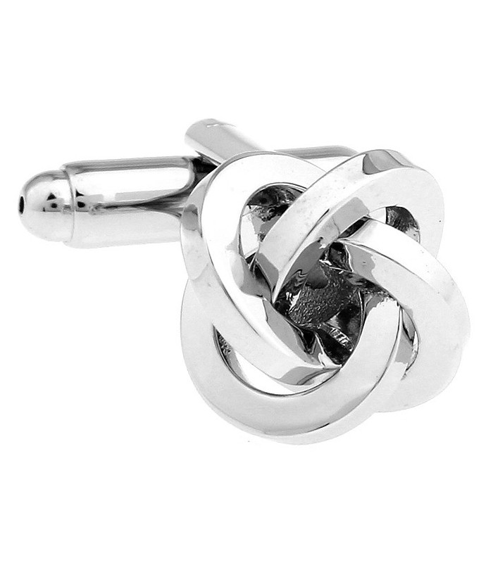 Gemelos Nudo Color Plateado Square