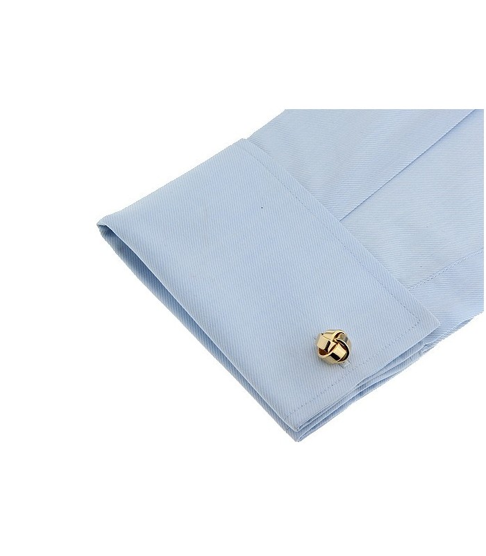 Gemelos Nudo Elegant Acero Single Gold