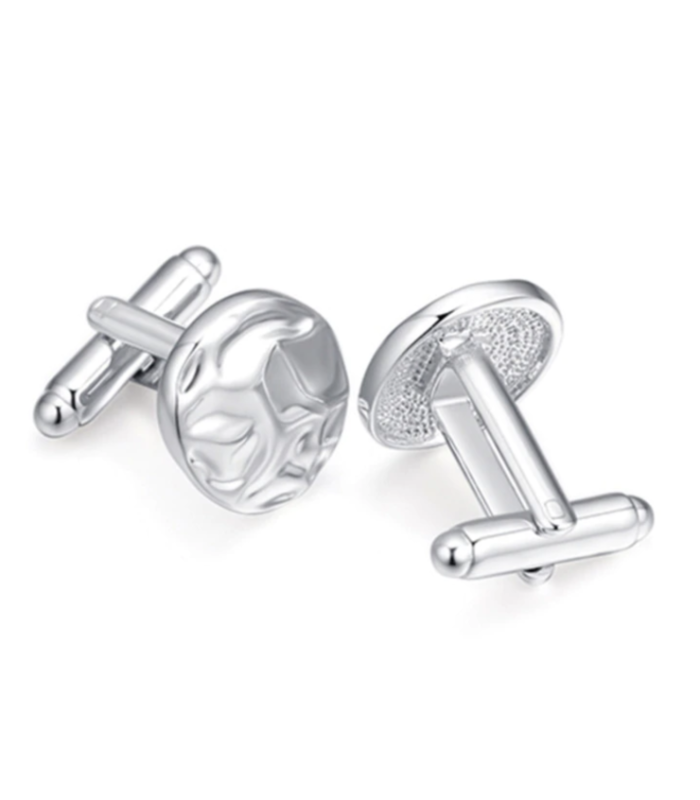 Gemelos para Boda Elegant Abstract Crystal Steel Plated Cufflinks