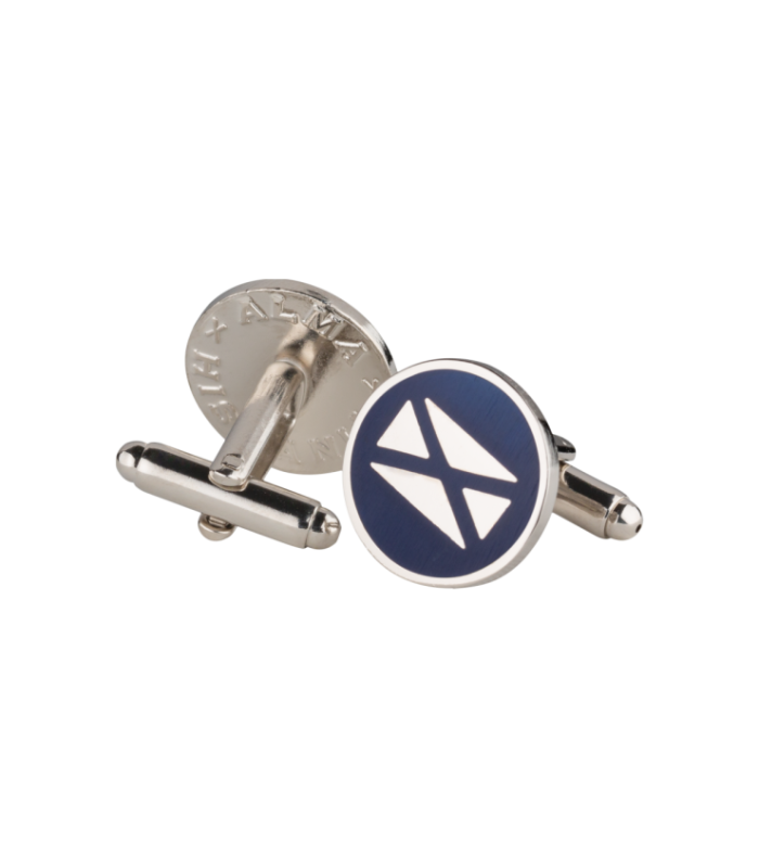 Gemelos para Camisa ALMAHISPANIA Aspa Esmaltado Azul 18mm