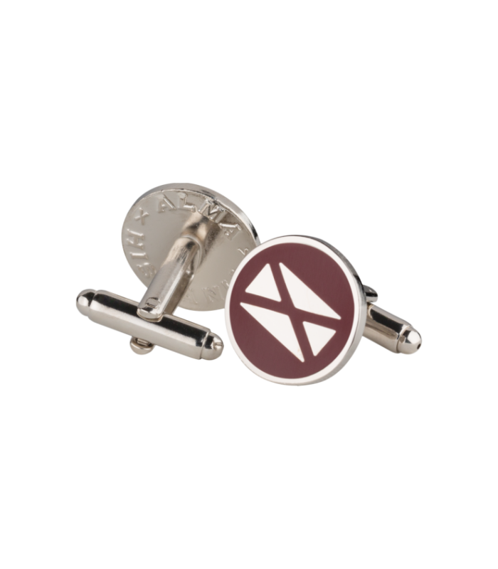Gemelos para Camisa ALMAHISPANIA Aspa Esmaltado Rojo 18mm
