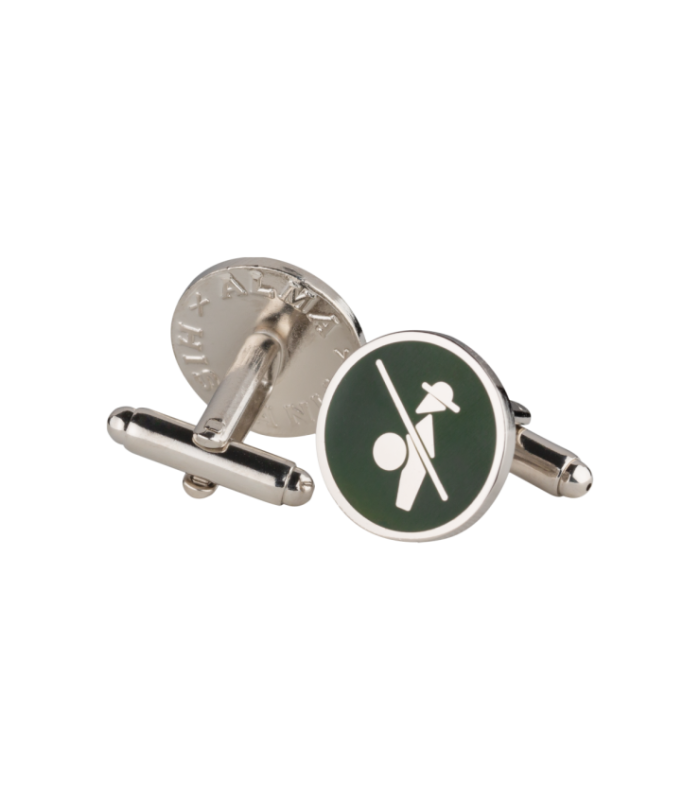 Gemelos para Camisa ALMAHISPANIA Quijote Esmaltado Verde 18mm