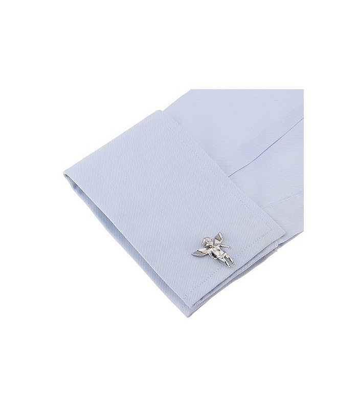 Gemelos para Camisa Ángel Plateado