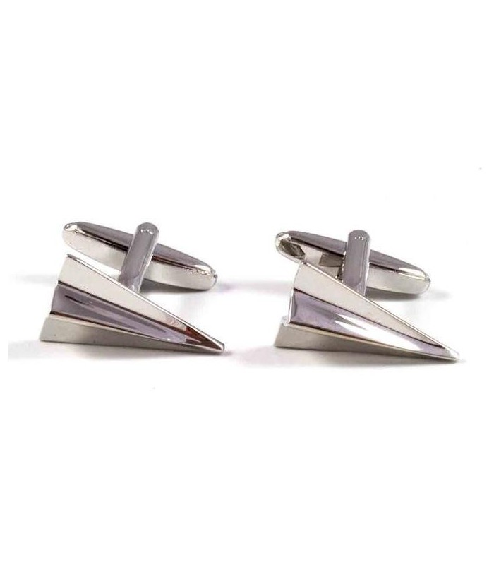 Gemelos para camisa Avion de Papel Acero