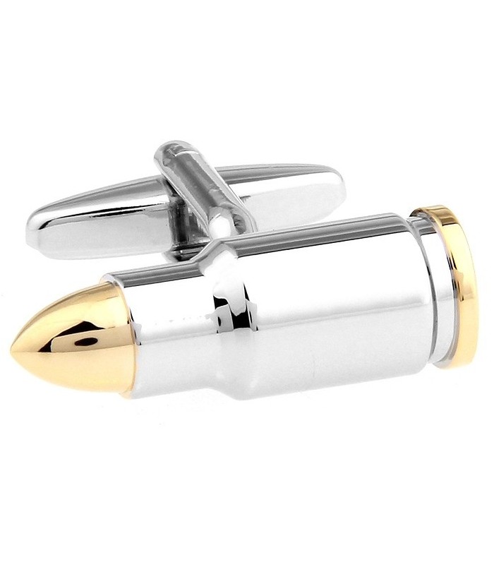 Gemelos para camisa Bala con punta Dorada