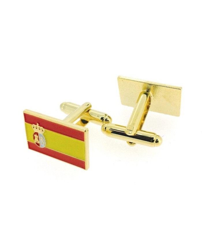 Gemelos para Camisa Bandera de Guerra y pabellón Nacional Español de 1785-1931