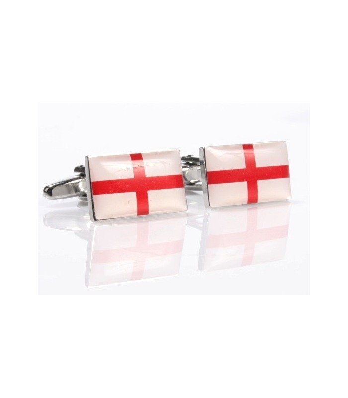 Gemelos para camisa Bandera de Inglaterra Cruz de San Jorge