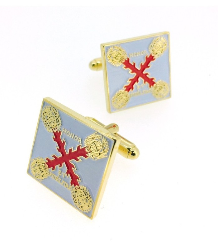 Gemelos para Camisa ‪Bandera del Batallón del Regimiento de Infantería de la Luisiana 1779-1781