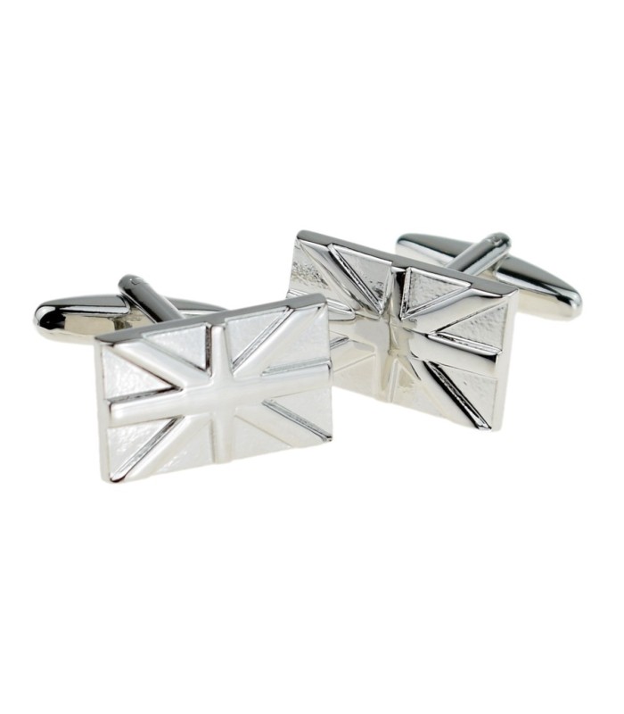 Gemelos para camisa Bandera Union Jack Acero