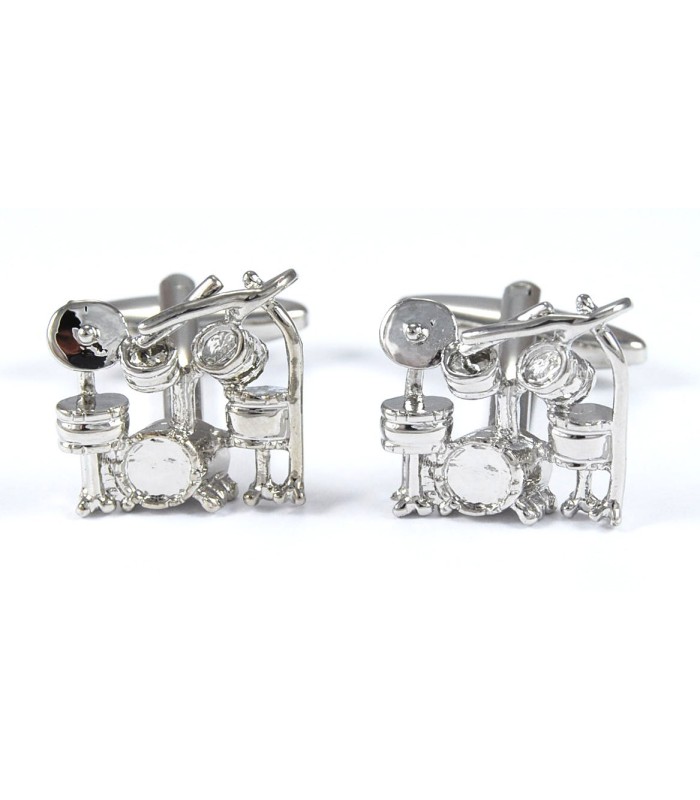 Gemelos para camisa Batería Musical Acero