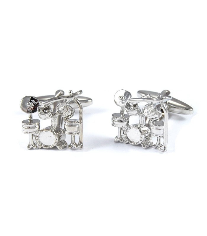 Gemelos para camisa Batería Musical Acero