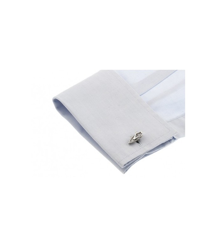 Gemelos para Camisa Bote Remero Plateado