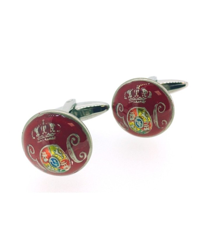 Gemelos para Camisa Boton Guardia Civil Original del S.XIX Color Rojo