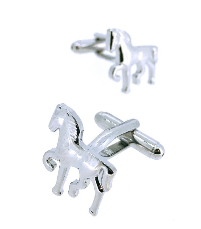 Gemelos para Camisa Caballo Plateado