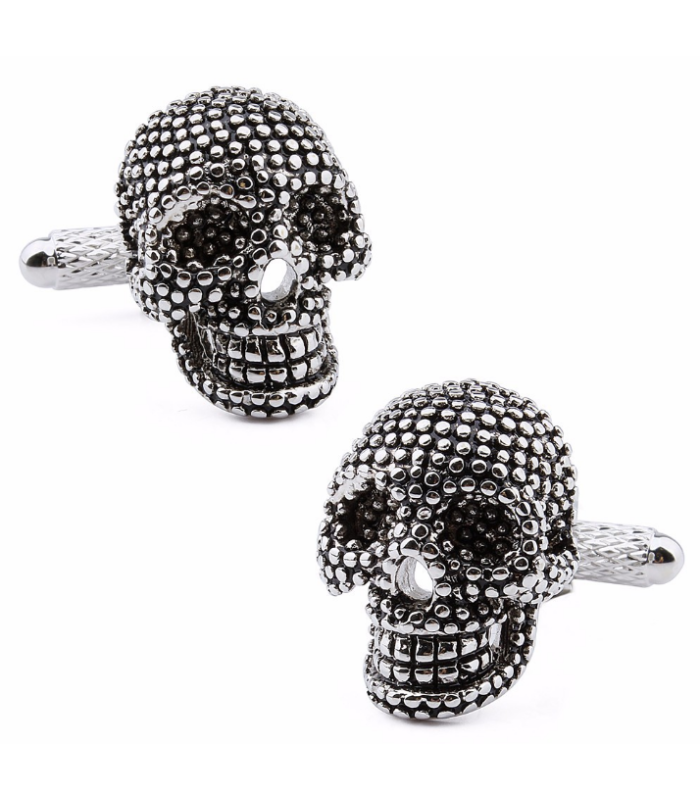 Gemelos para camisa Calavera Black and Steel Dotted