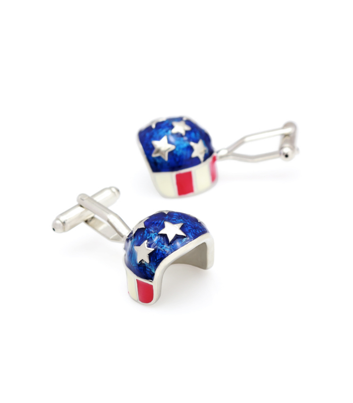 Gemelos para Camisa Casco de Moto USA Barras y Estrellas