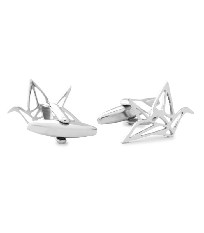 Gemelos para Camisa Cisne Origami Inox 20 mm