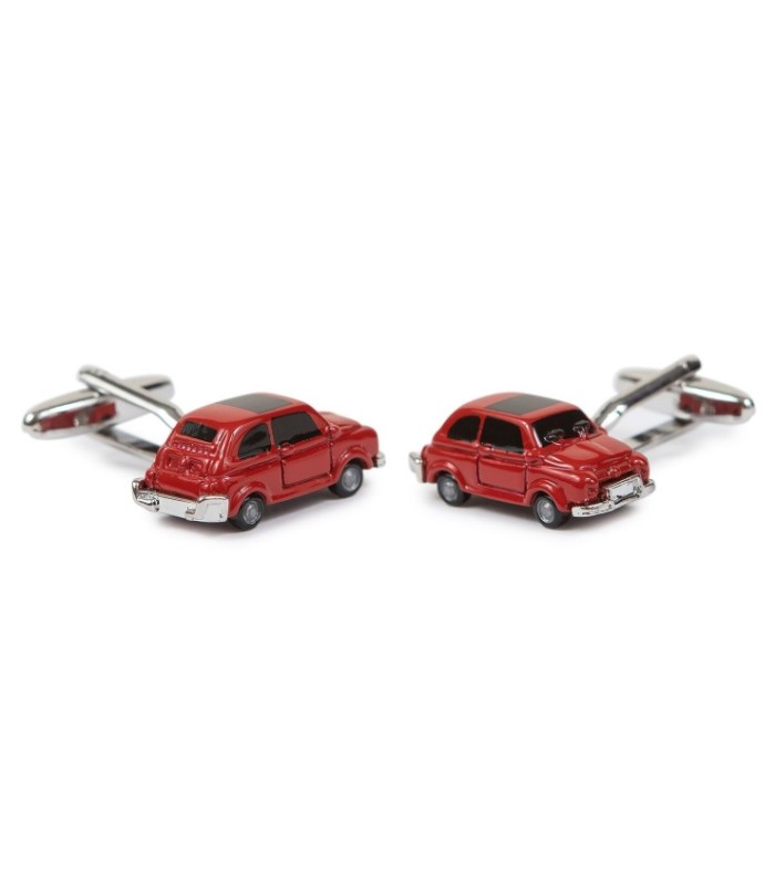 Gemelos para camisa Coche Fiat 500 Rojo 3D