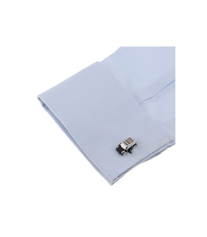 Gemelos para Camisa Coche Mini Negro con Techo Multicolor