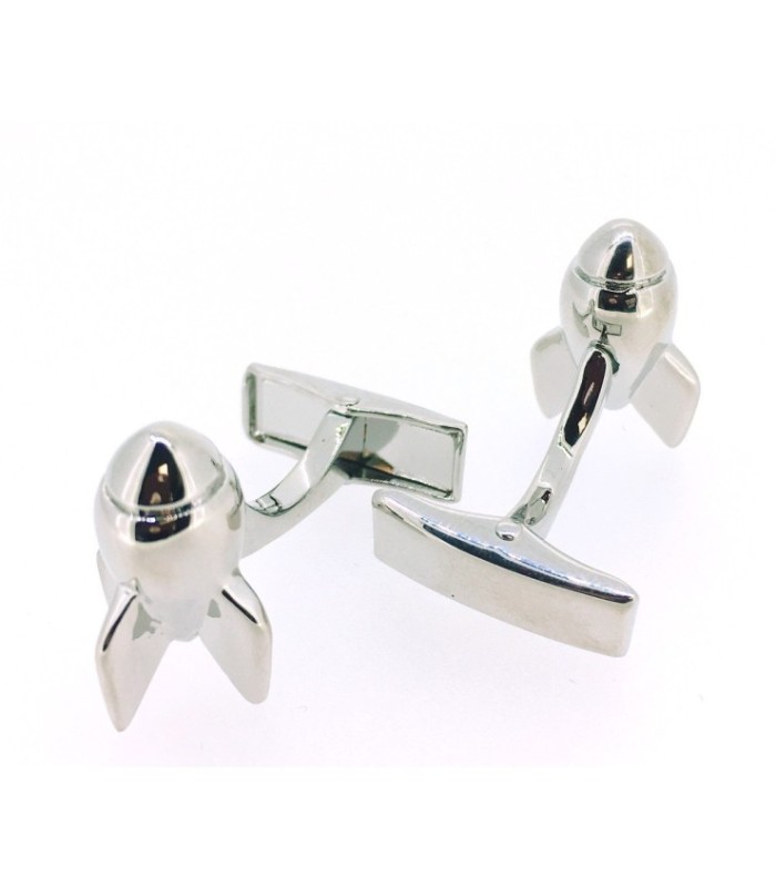 Gemelos para Camisa Cohete 3D Acero