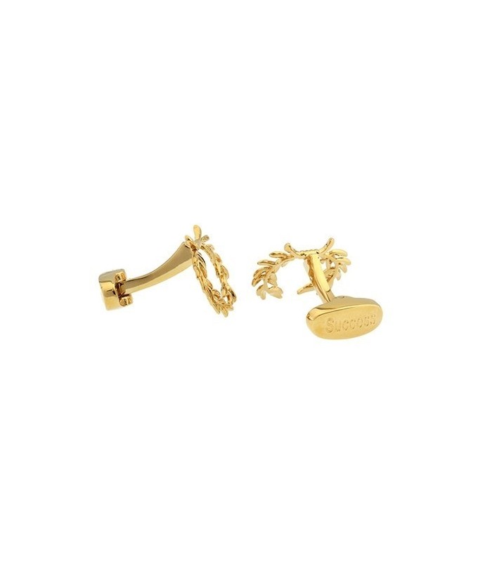 Gemelos para camisa Corona de Laurel Dorada