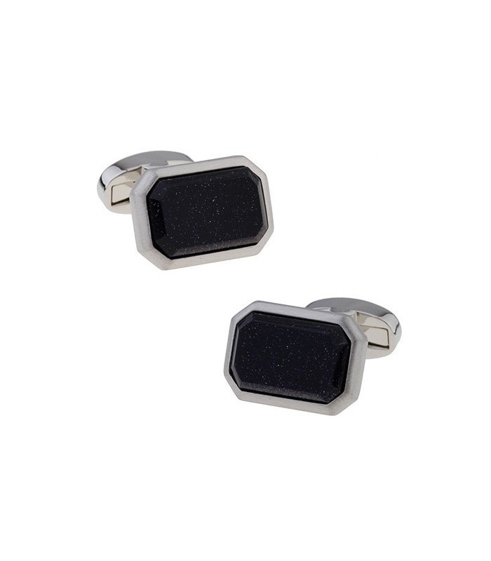 Gemelos para camisa Cristal Octogonal Bright Black