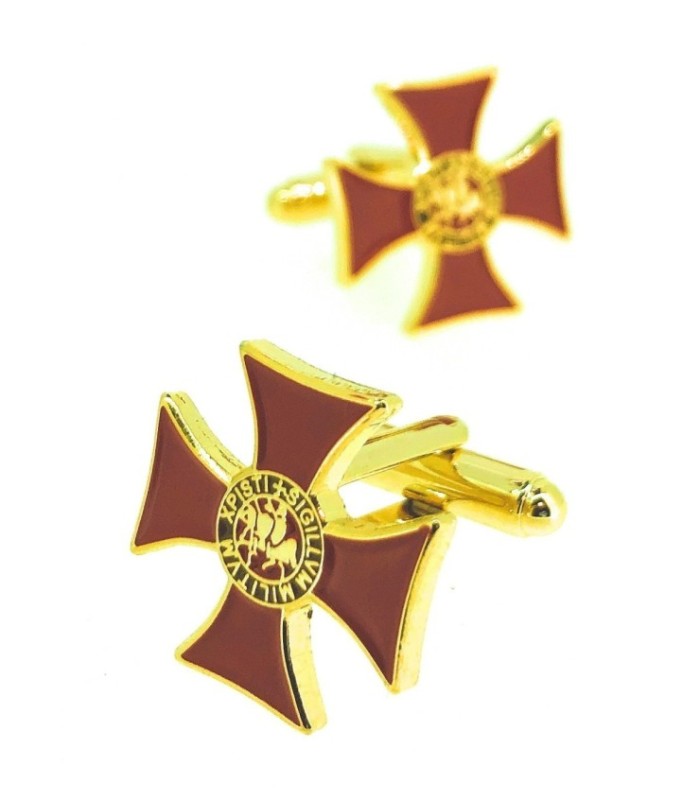Gemelos para Camisa Cruz Sello Templario