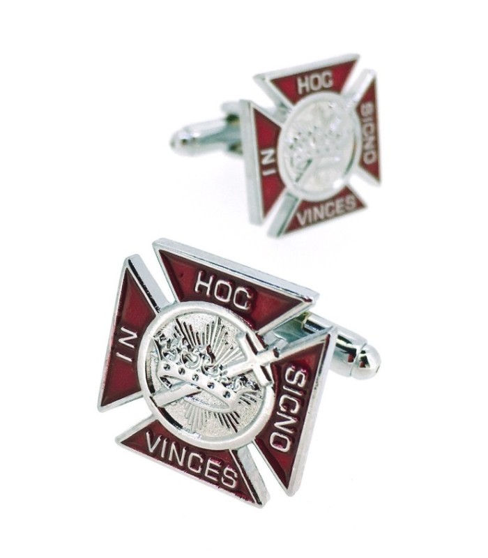 Gemelos para Camisa Cruz Templaria In Hoc Signo Vinces