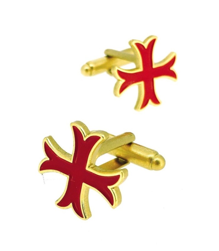Gemelos para Camisa Cruz Templaria Patada Dorada