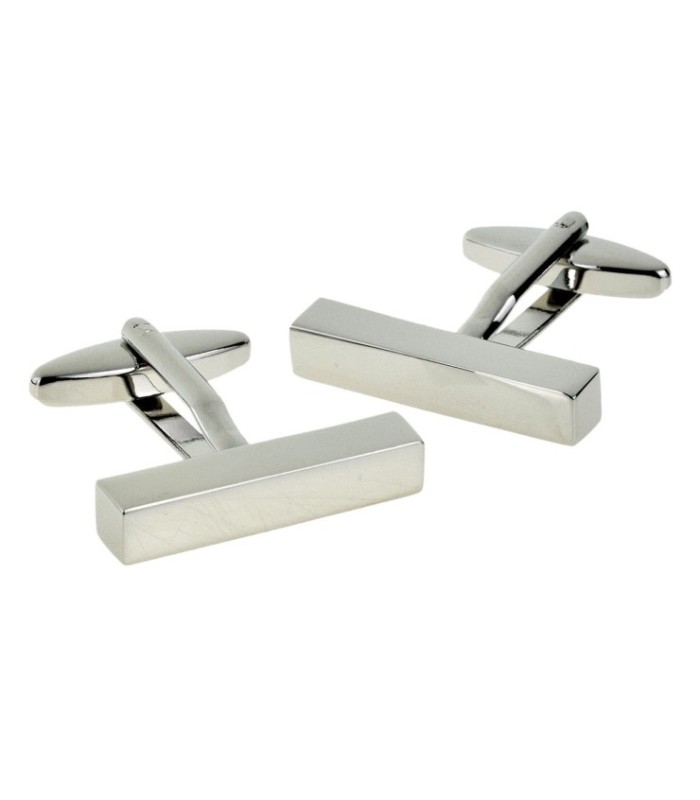 Gemelos para camisa Cuboides Plateado