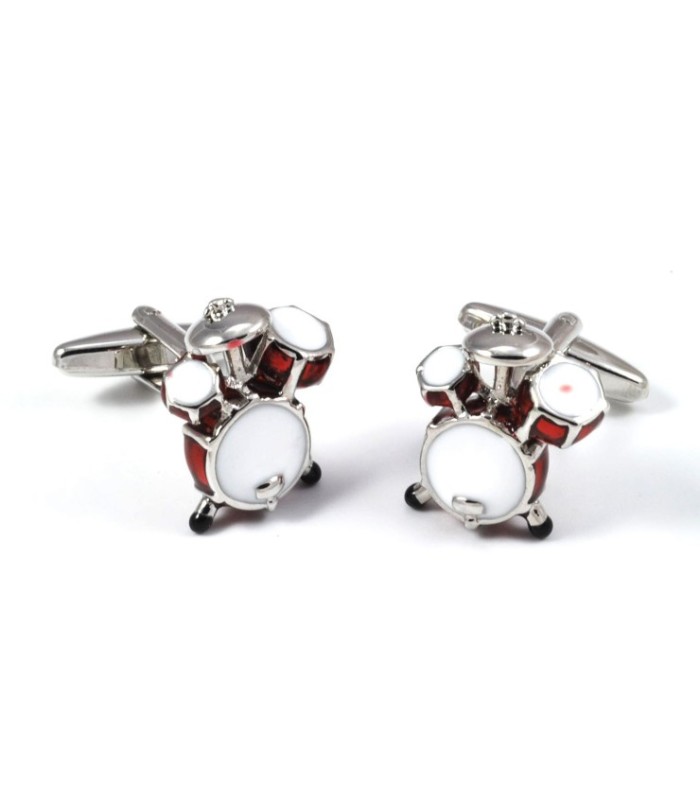 Gemelos para camisa de Batería Musical Esmaltada