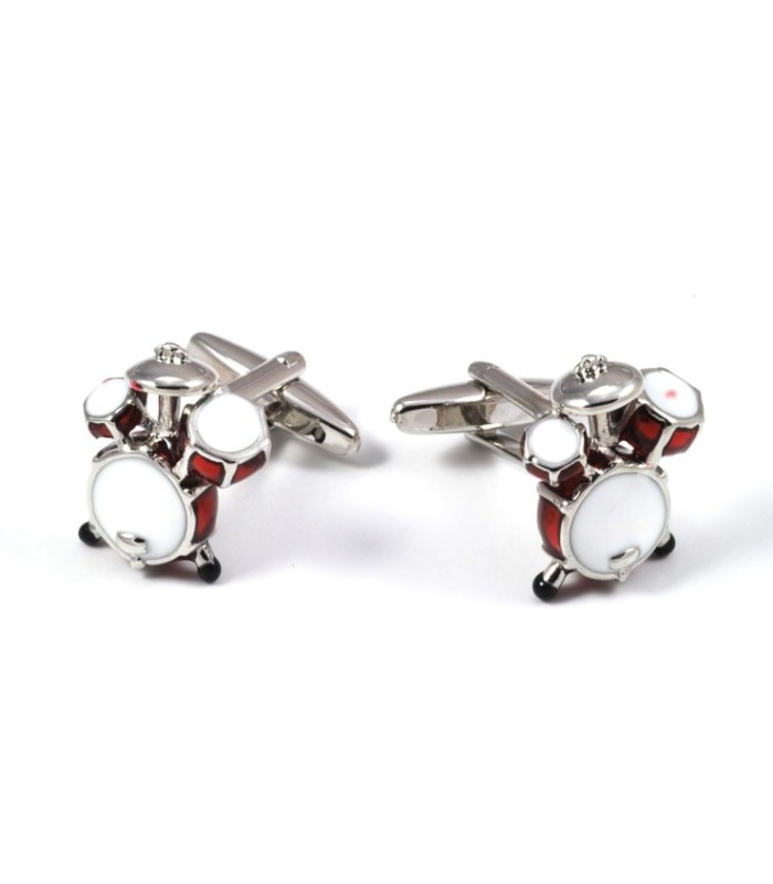 Gemelos para camisa de Batería Musical Esmaltada