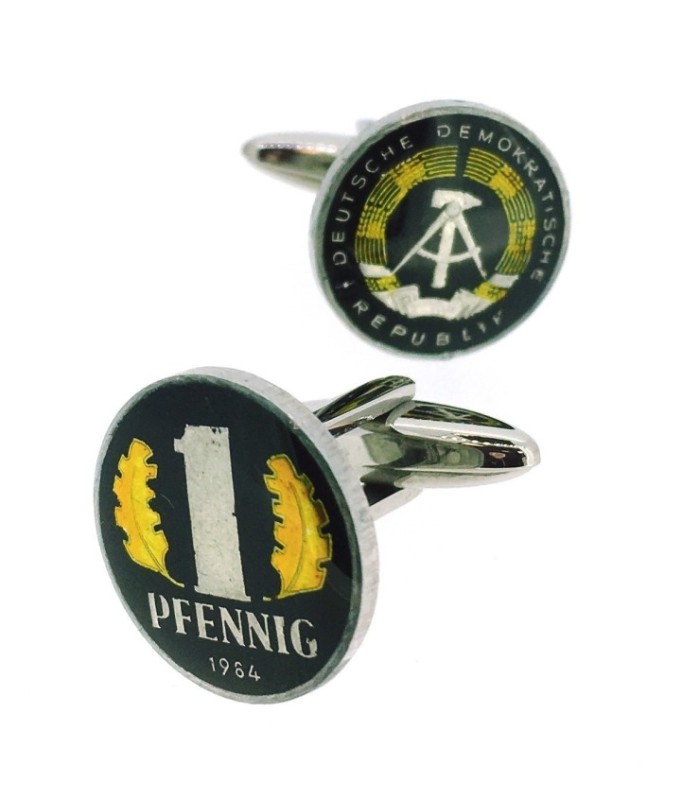 Gemelos para Camisa de Moneda RDA Alemania DDR Germany Cufflinks