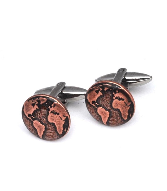 Gemelos para Camisa de Moneda World in Bronze