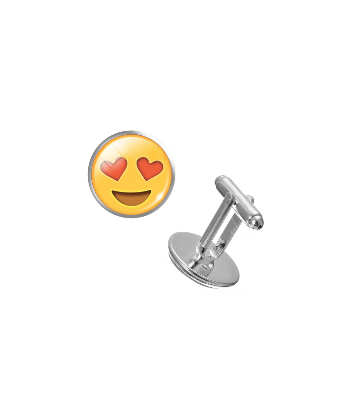 Gemelos para Camisa Emoticono Whatsapp Enamorado