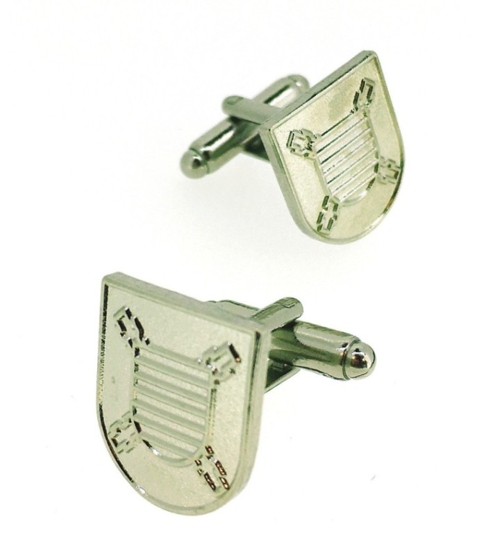 Gemelos para Camisa Escudo del Tercio Gran Capitán Primero de la Legión Color Acero