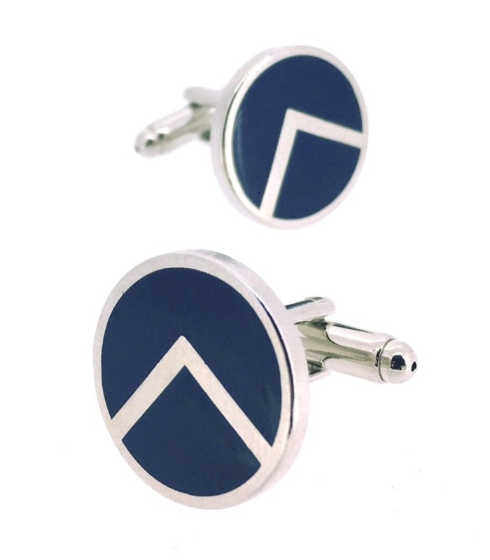 Gemelos para Camisa Escudo Hoplita Lambda Azul