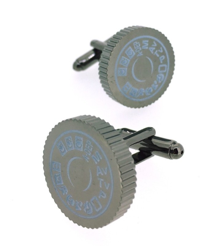 Gemelos para camisa Fotógrafo Rueda de Menu Camara Reflex