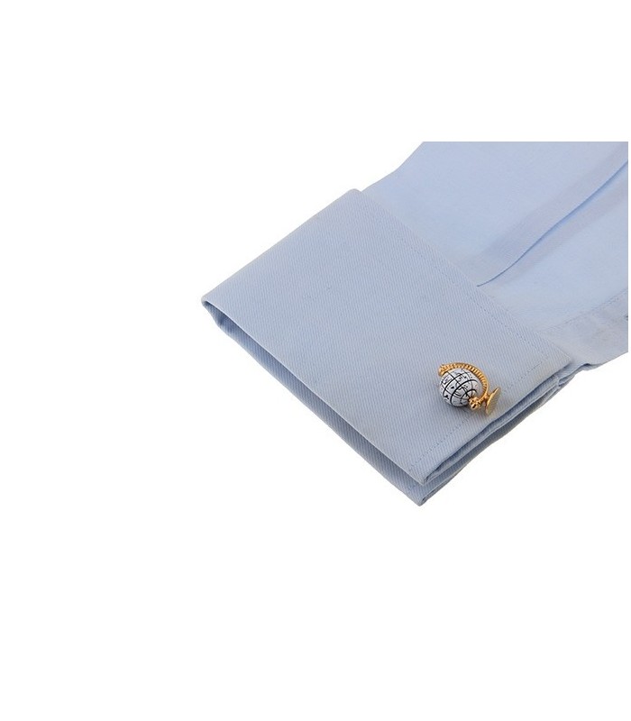 Gemelos para camisa Globo Terráqueo