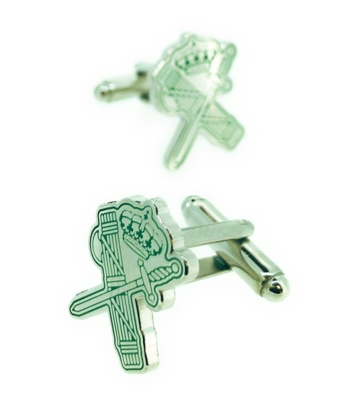 Gemelos para Camisa Guardia Civil Haz de Lictores y Espada Verde