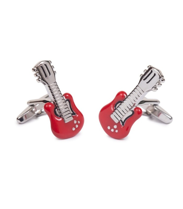 Gemelos para Camisa Guitarra Eléctrica de color Rojo