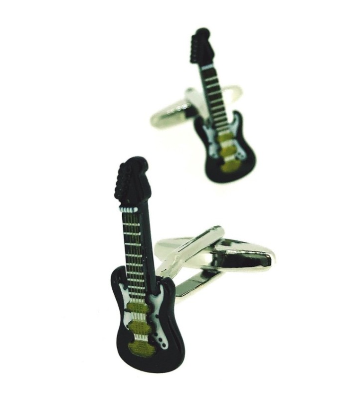 Gemelos para Camisa Guitarra Negra 3D